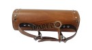 Universal Fit Indian Motorbike Front Side Brown Tan Genuine Leather Tool Bag - SPAREZO